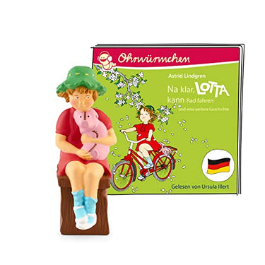 tonies audio figures for Toniebox, Astrid Lindgren: Lotta – of course, Lotta can ride a bike/Lotta moves, audio book for children from 4 years, playing time approx. 56 minutes on sale